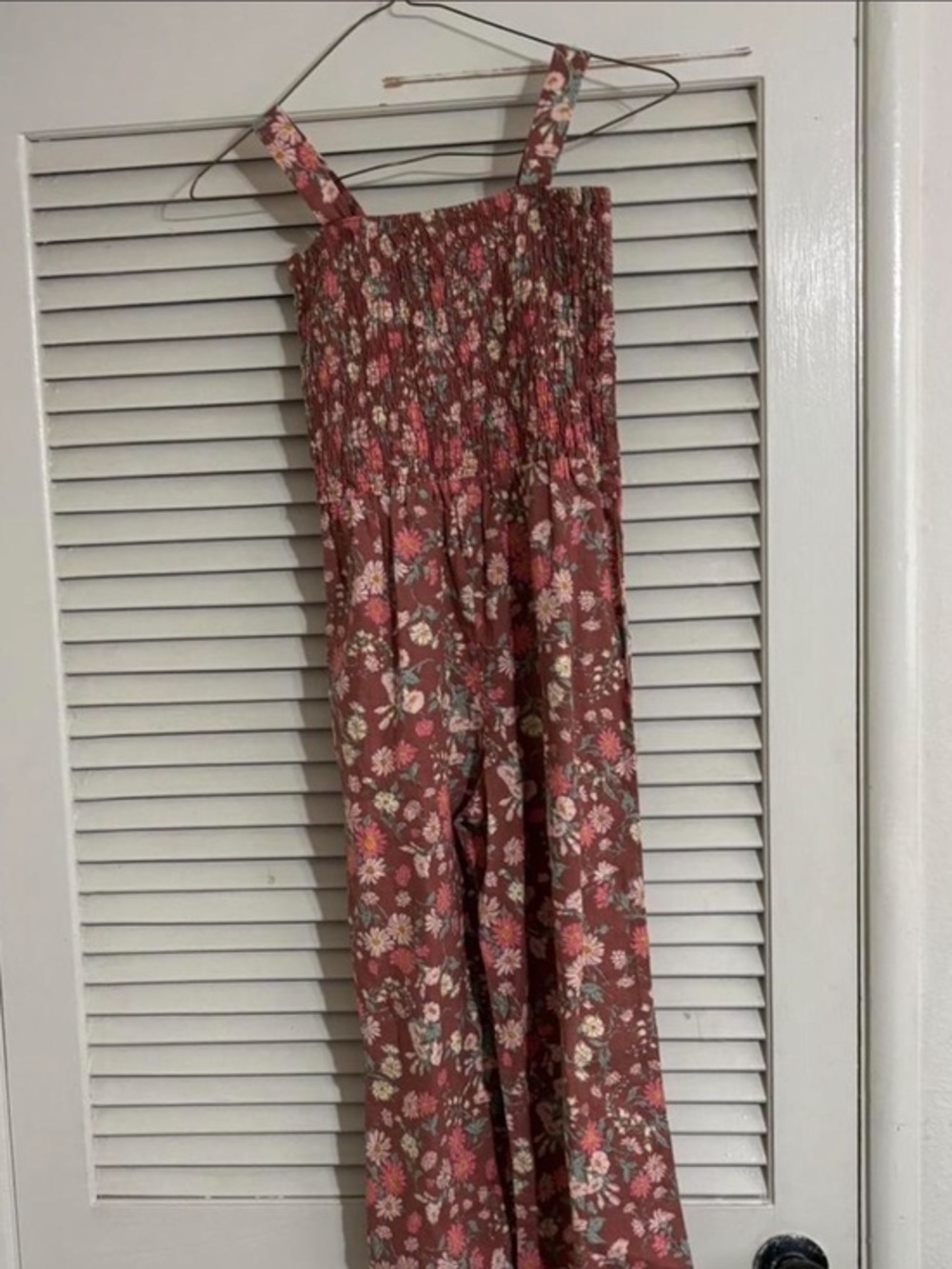 OshKosh B'gosh Rose Floral Smocked Jumpsuit